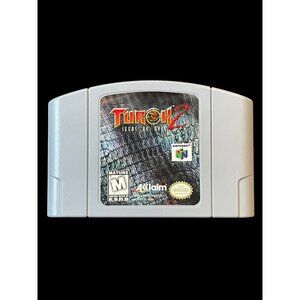 1998 Turok 2 Seeds of Evil N64 Nintendo 64 Video Game Cartridge Tested